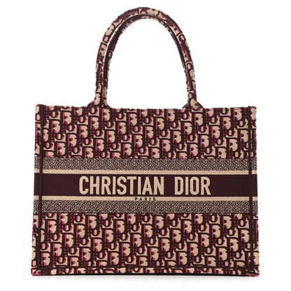 Christian Dior Oblique Medium Book Tote Burgundy Multicolor 1 of 9