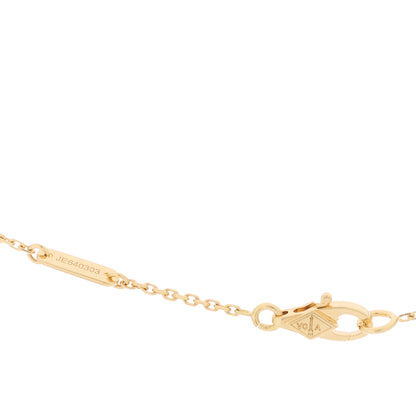 Van Cleef & Arpels 18K Yellow Gold Mother of Pearl Sweet Alhambra Butterfly Pendant Necklace 5 of 6