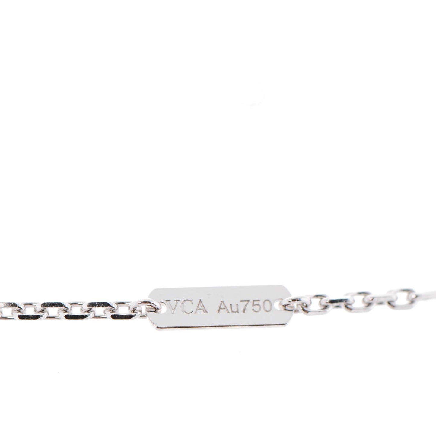 18K White Gold Mother of Pearl Magic Alhambra Pendant Necklace