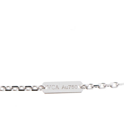 Van Cleef & Arpels 18K White Gold Mother of Pearl Magic Alhambra Pendant Necklace 6 of 7