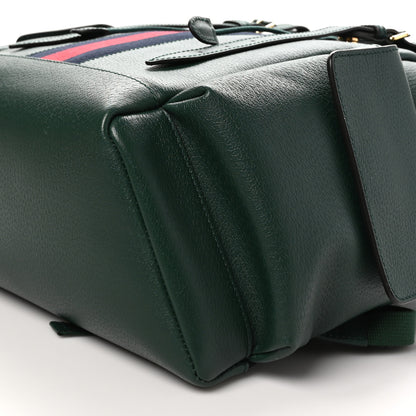 Gucci Grained Calfskin Medium Ophidia Double Buckle Backpack Green 10 of 11