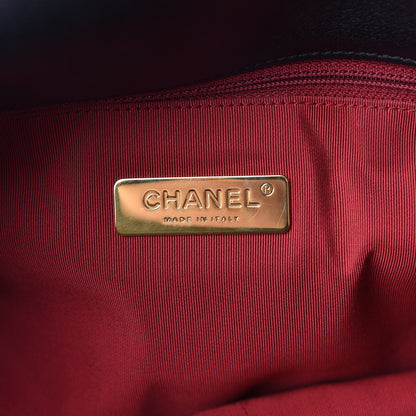 Chanel Goatskin Quilted Maxi 19 Flap Black 6 of 13
