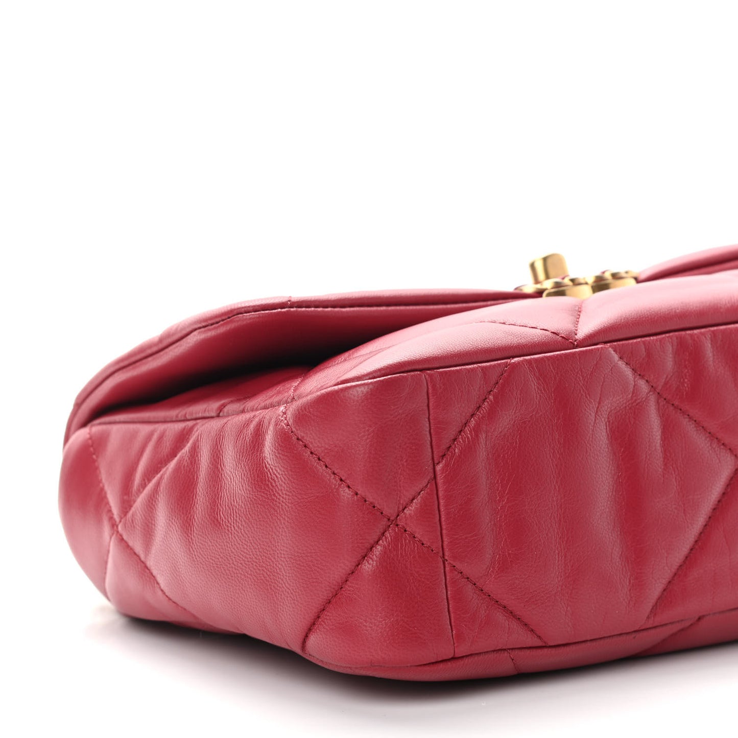 Goatskin Quilted Medium Chanel 19 Flap Dark Pink