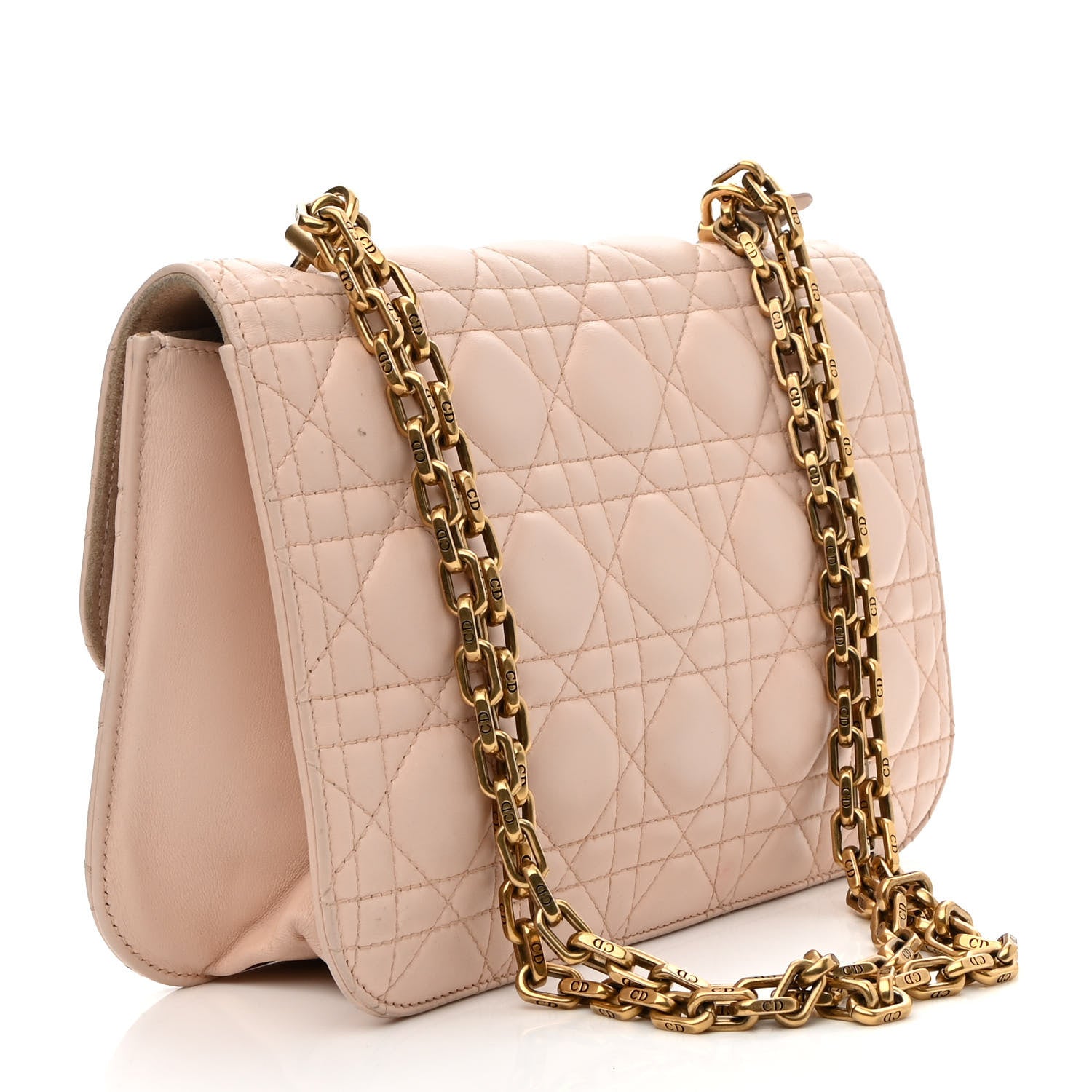 Christian Dior Lambskin Cannage Large Dioraddict Flap Rose Poudre 3 of 11