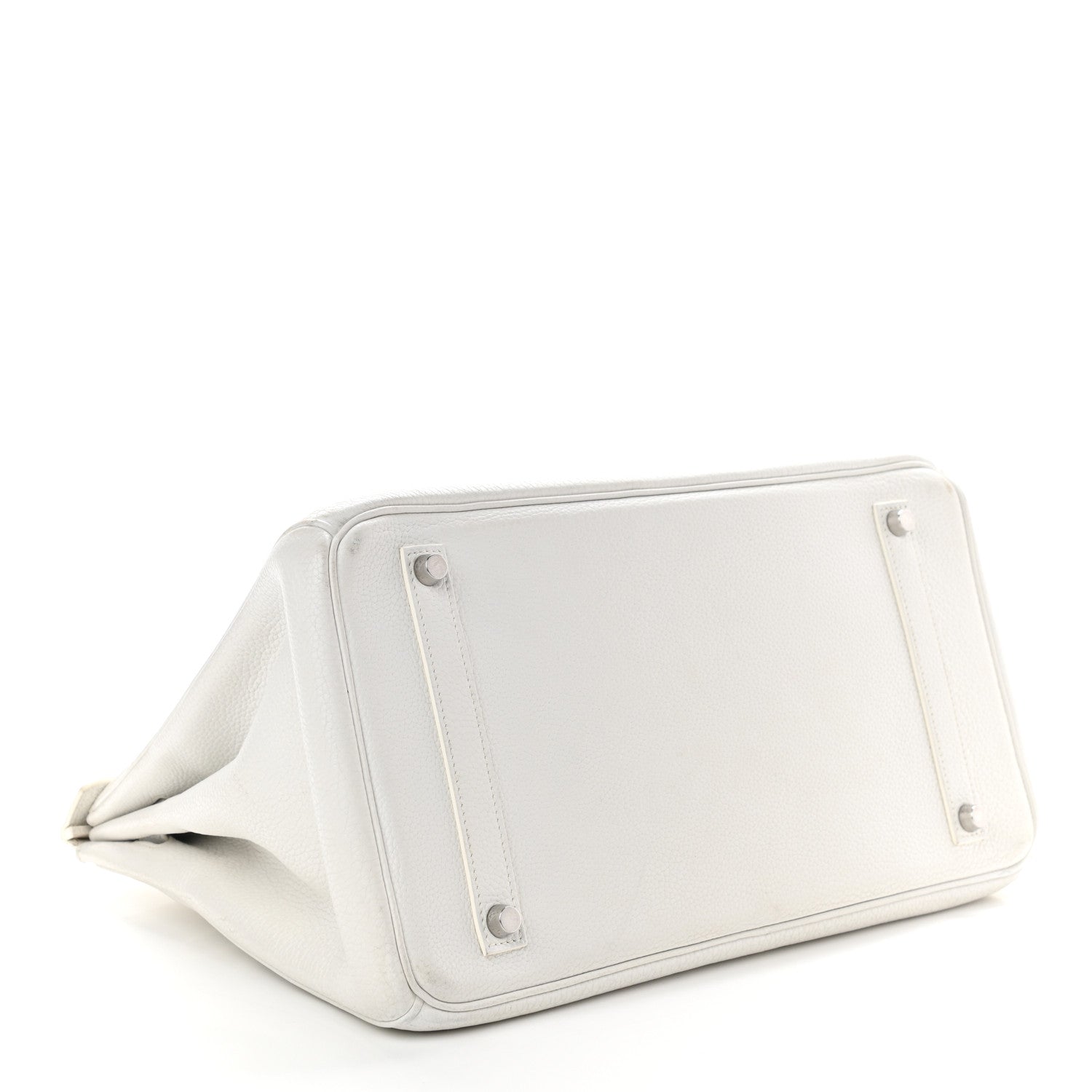 Hermes Taurillon Clemence Birkin 35 White 4 of 11