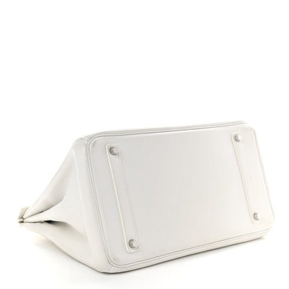 Hermes Taurillon Clemence Birkin 35 White 4 of 11