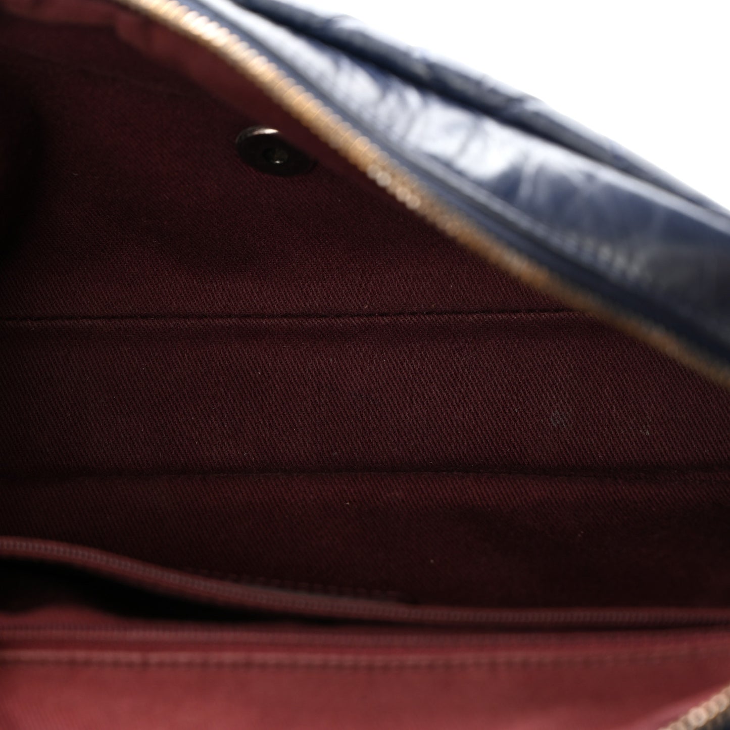 Glazed Calfskin Quilted Medium Duo Color Flap Blue