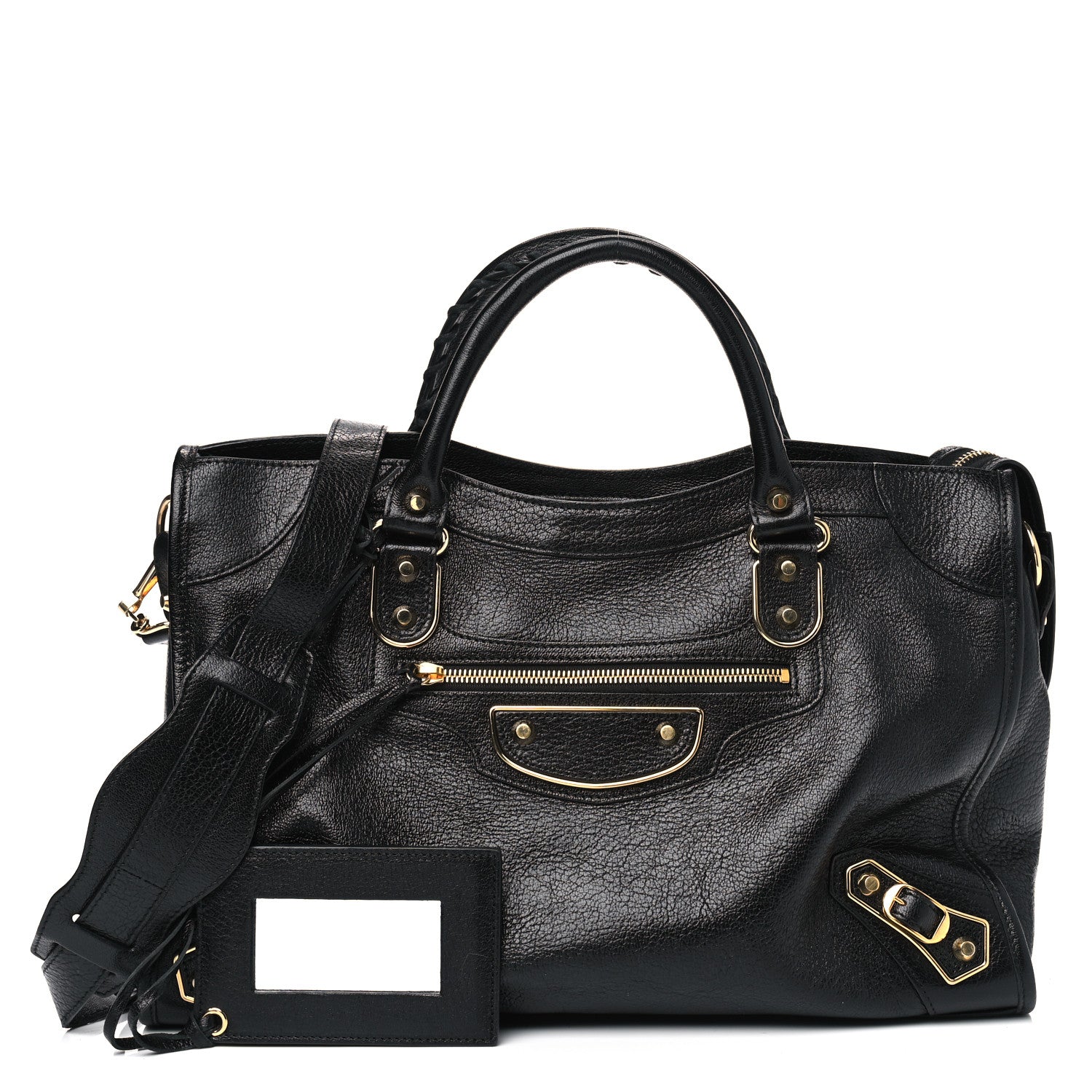 Balenciaga Chevre Gold Metallic Edge Hardware City Black 1 of 8