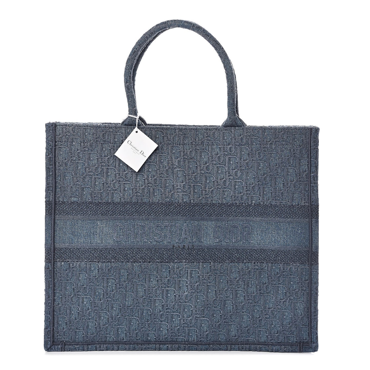 Oblique Denim Book Tote Denim Blue