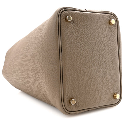 Hermes Taurillon Clemence Picotin Lock 18 PM Etoupe 8 of 10