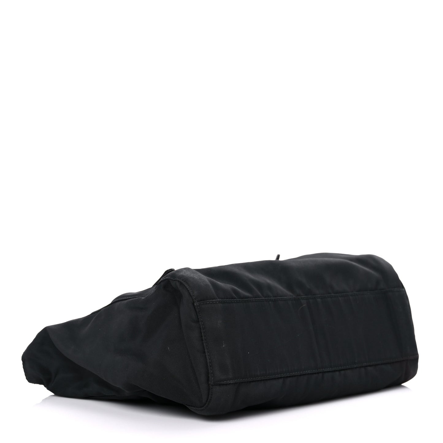 Nylon Tessuto Acciaio Chain Shoulder Bag Black