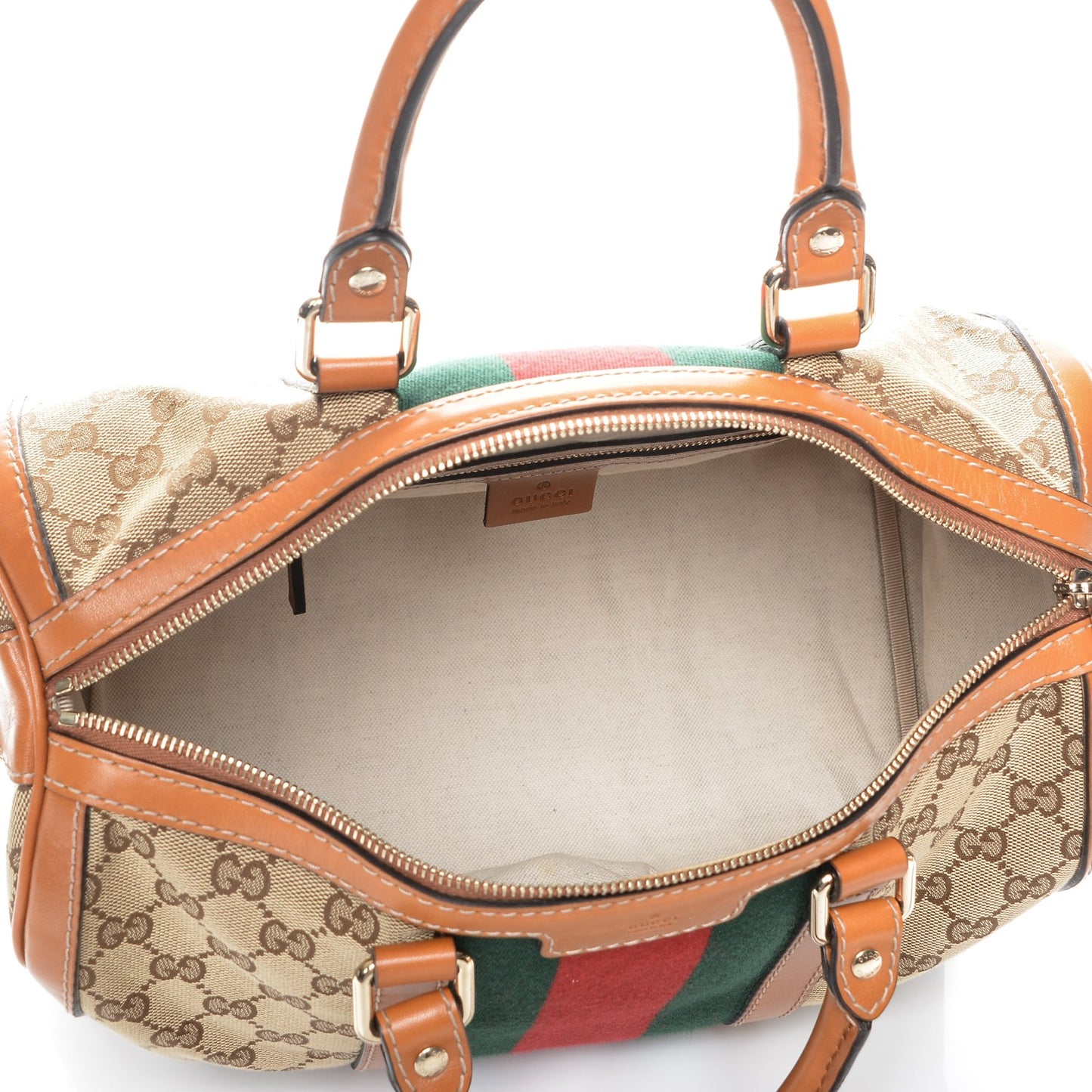 Monogram Vintage Web Medium Boston Tobacco