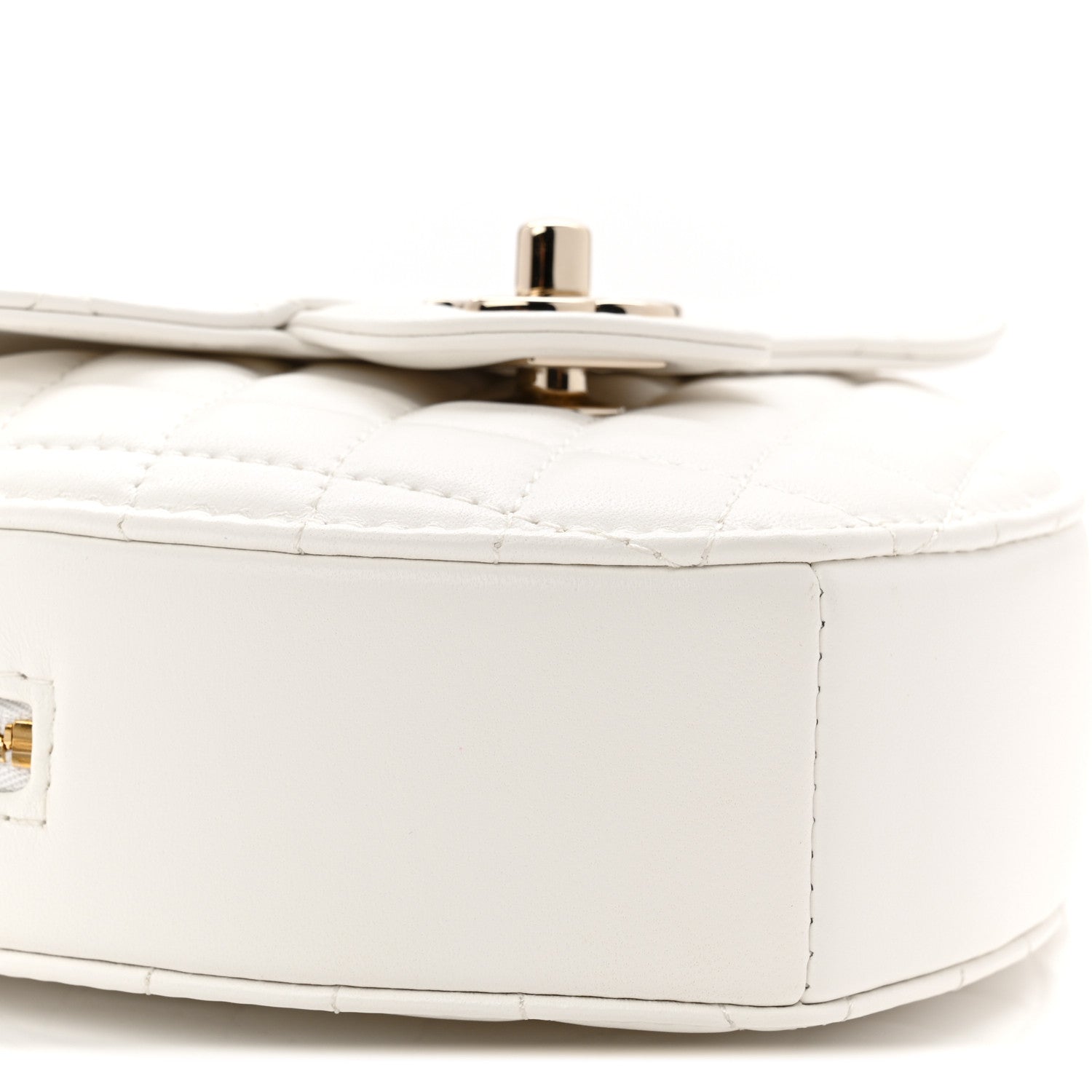 Chanel Lambskin Quilted CC In Love Heart Bag White 9 of 10