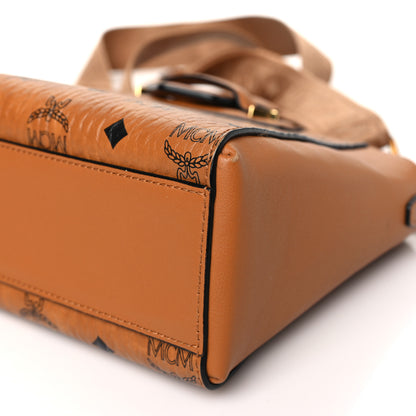 MCM Visetos Small Essential Crossbody Bag Cognac 10 of 10