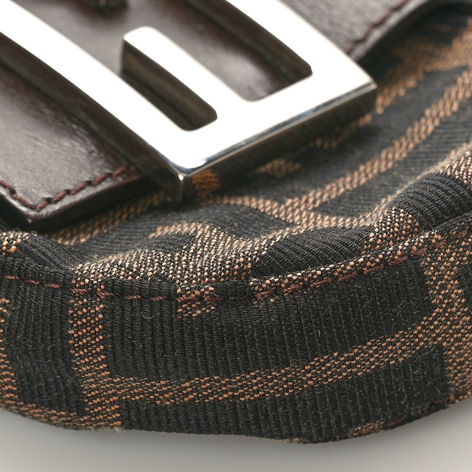 Fendi Zucca Mini Half Moon Baguette Tobacco 9 of 9