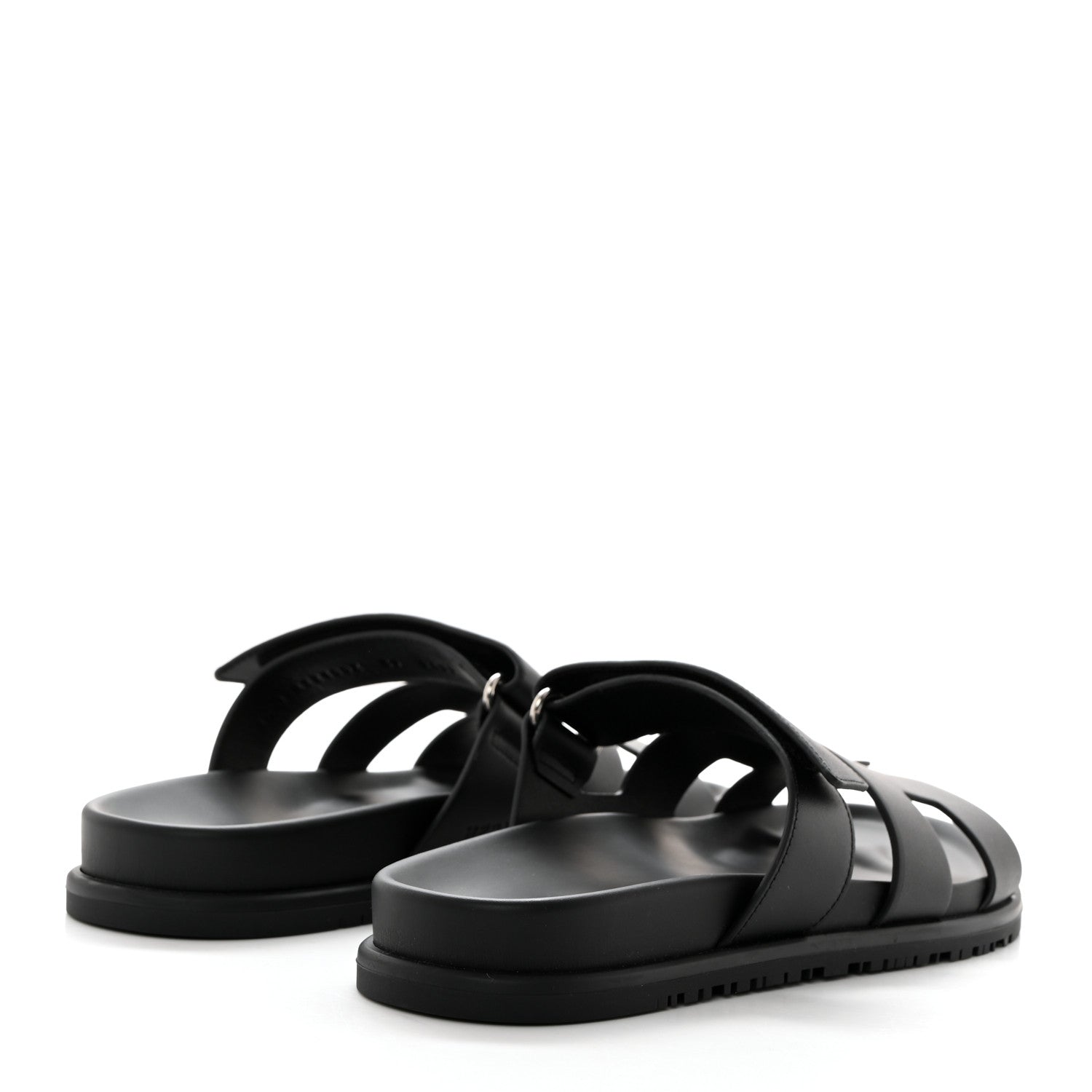 Hermes Calfskin Womens Chypre Sandals 39 Black 4 of 9