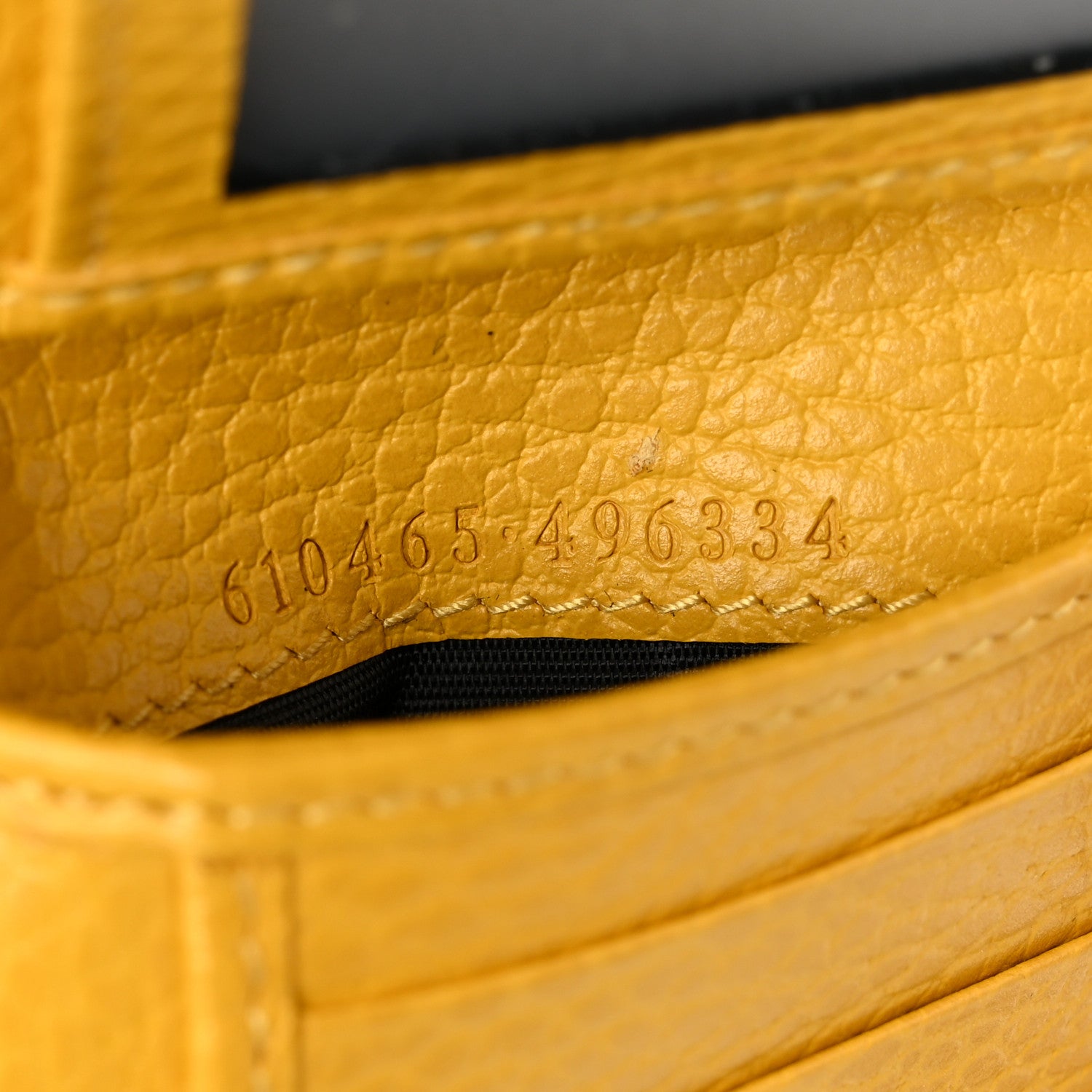 Gucci Dollar Calfskin Bi-Color Interlocking G Bi-Fold Wallet Black New Buttercup 7 of 8
