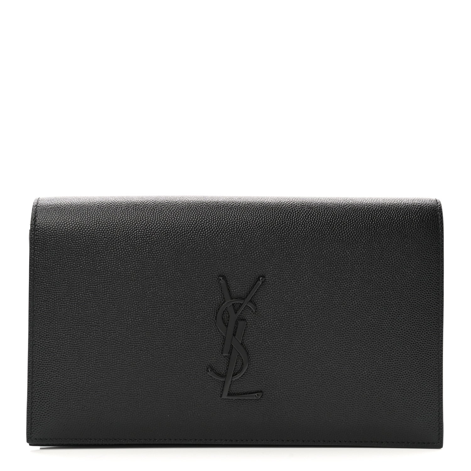 Saint Laurent Grain De Poudre Classic Monogram Kate Clutch Black 1 of 7