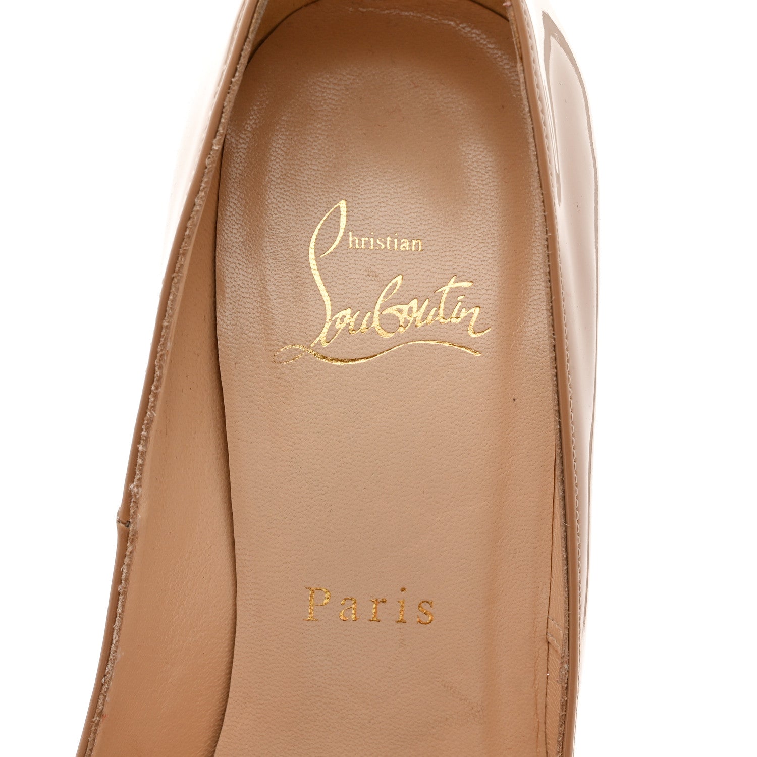 Christian Louboutin Patent Bianca 140 Pumps 37 Nude 6 of 9