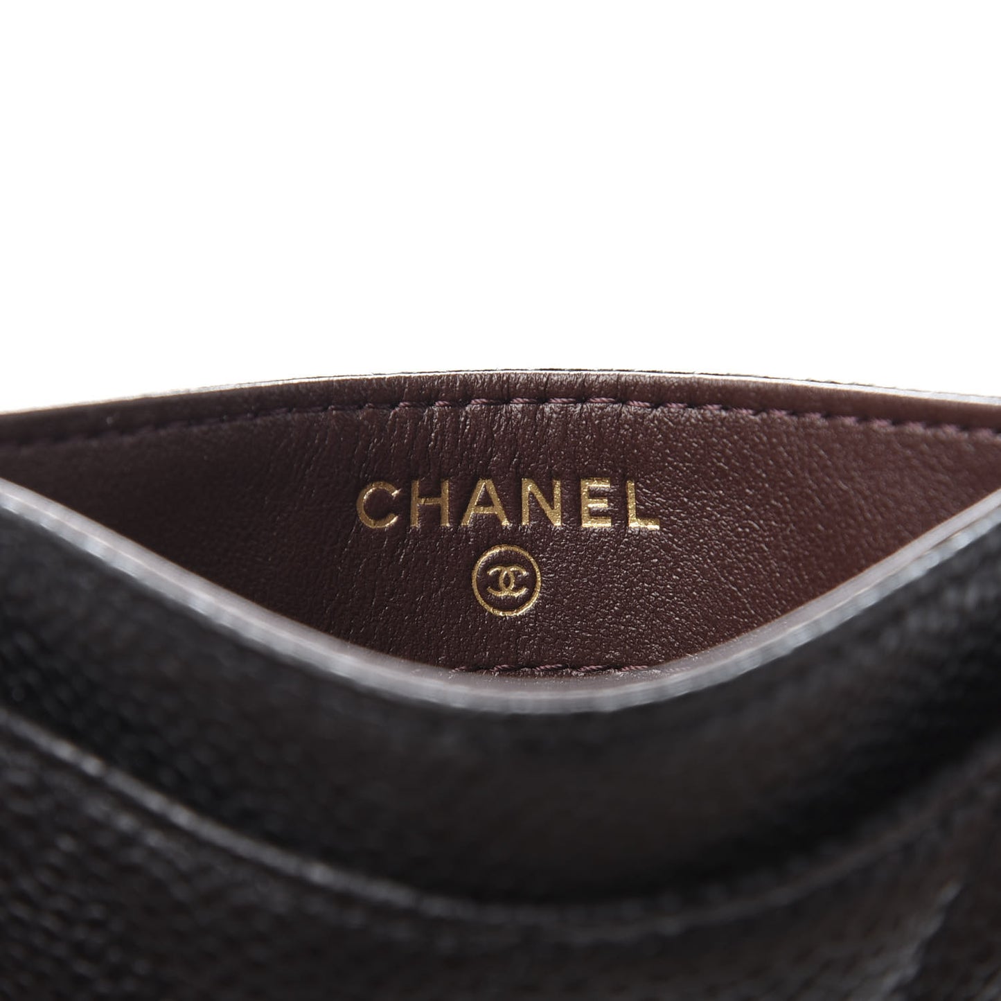 Caviar Quilted Card Holder Black