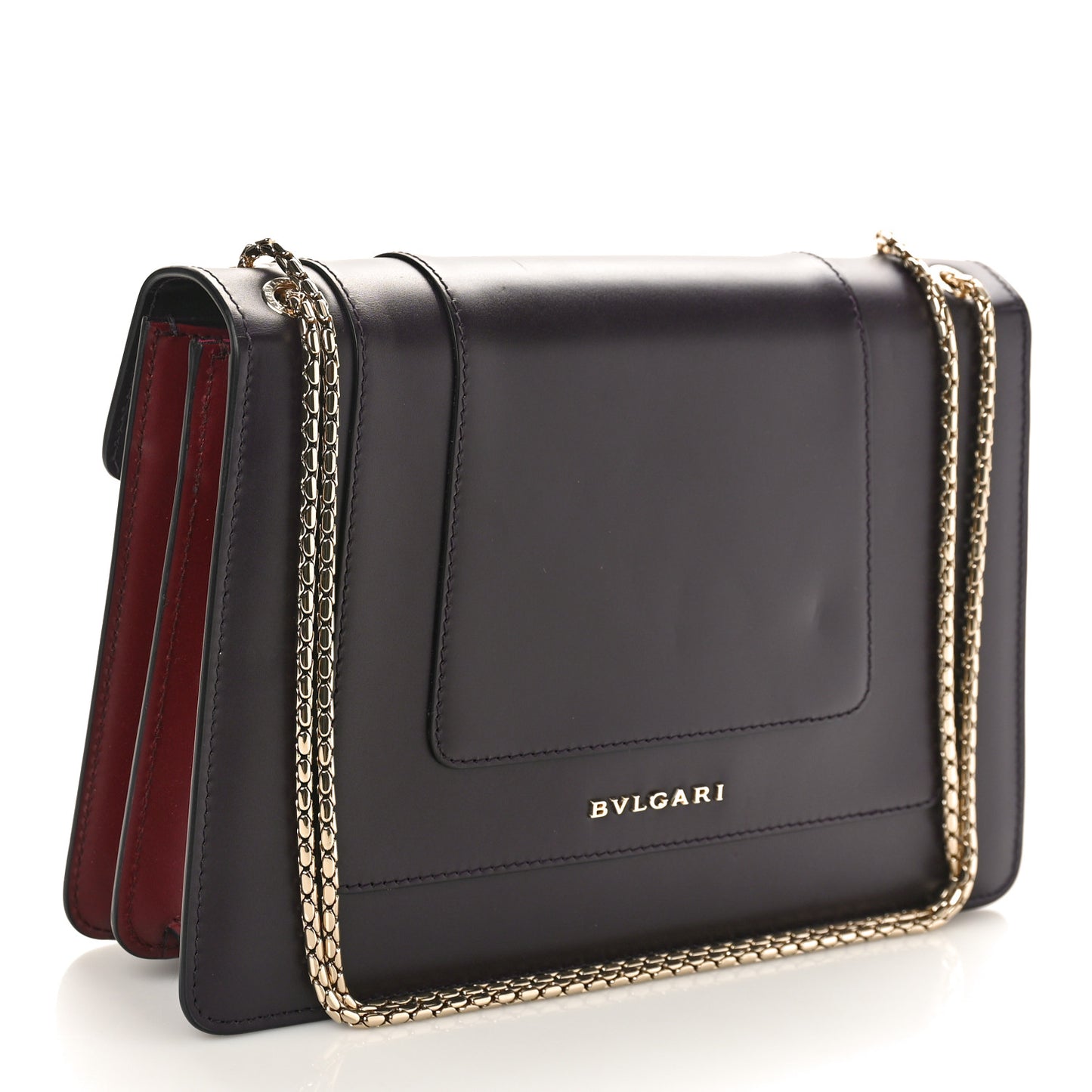 Calfskin Serpenti Forever Shoulder Bag Plum