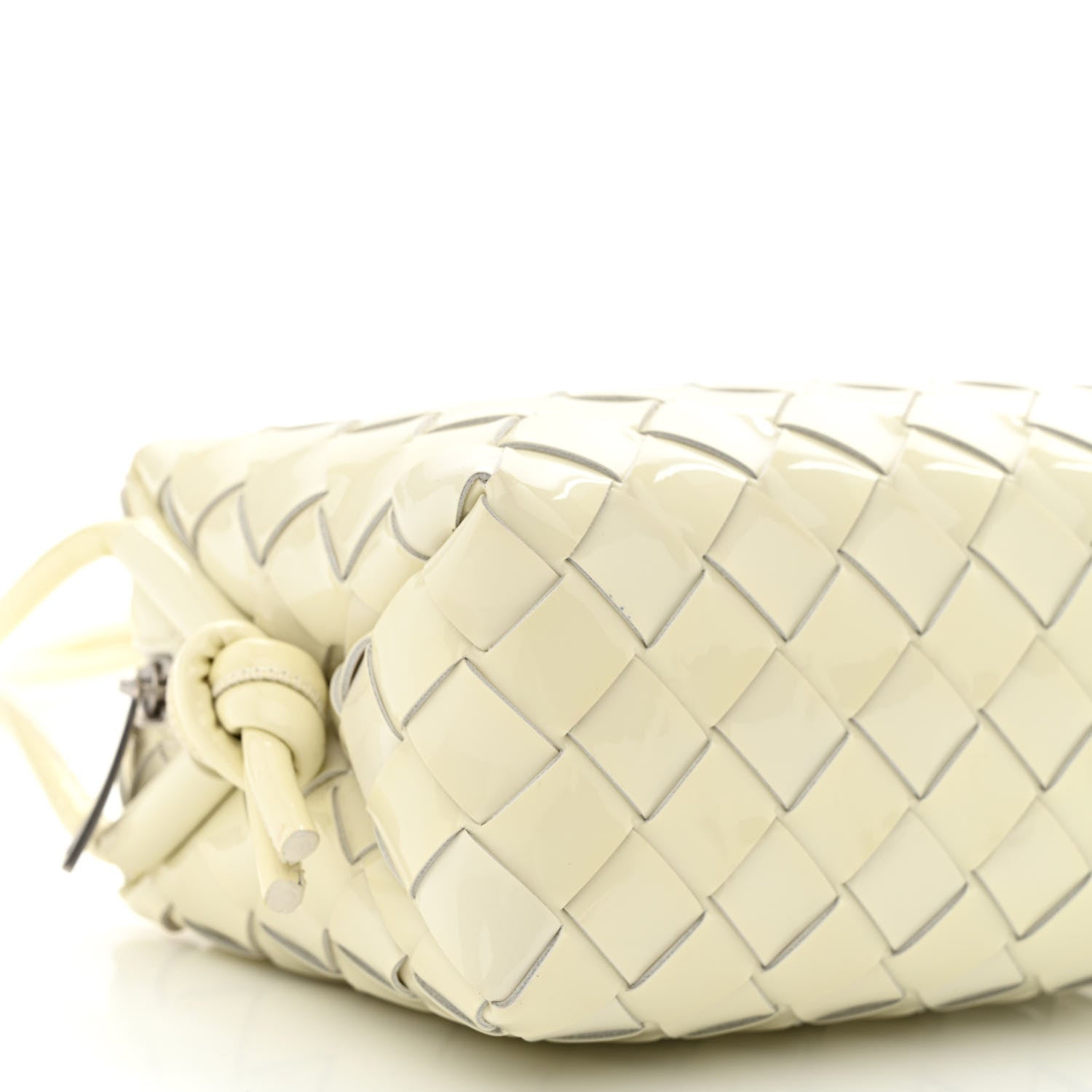 Bottega Veneta Patent Nappa Intrecciato Mini Loop Camera Bag White 8 of 10