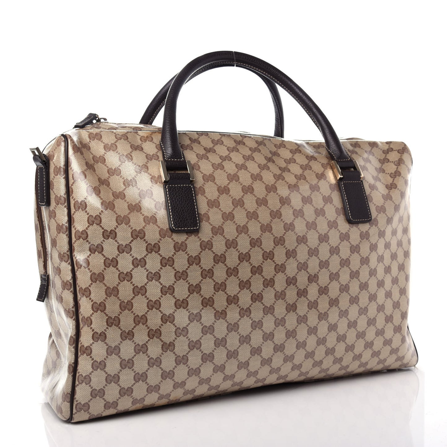 Crystal Monogram Large Carry On Duffle Bag Dark Brown