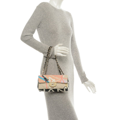 Chanel Canvas Small Printed Eiffel Tower Flap Bag 2 of 9