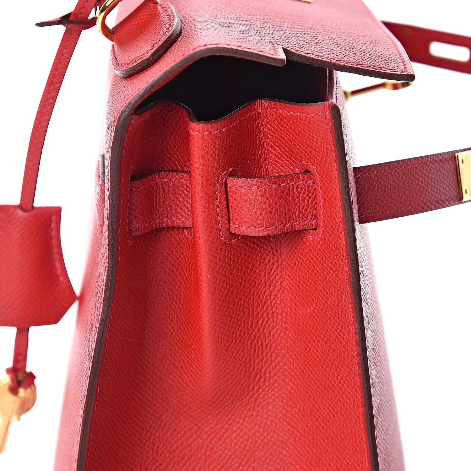 Hermes Epsom Kelly Sellier 32 Rouge Casaque 17 of 35