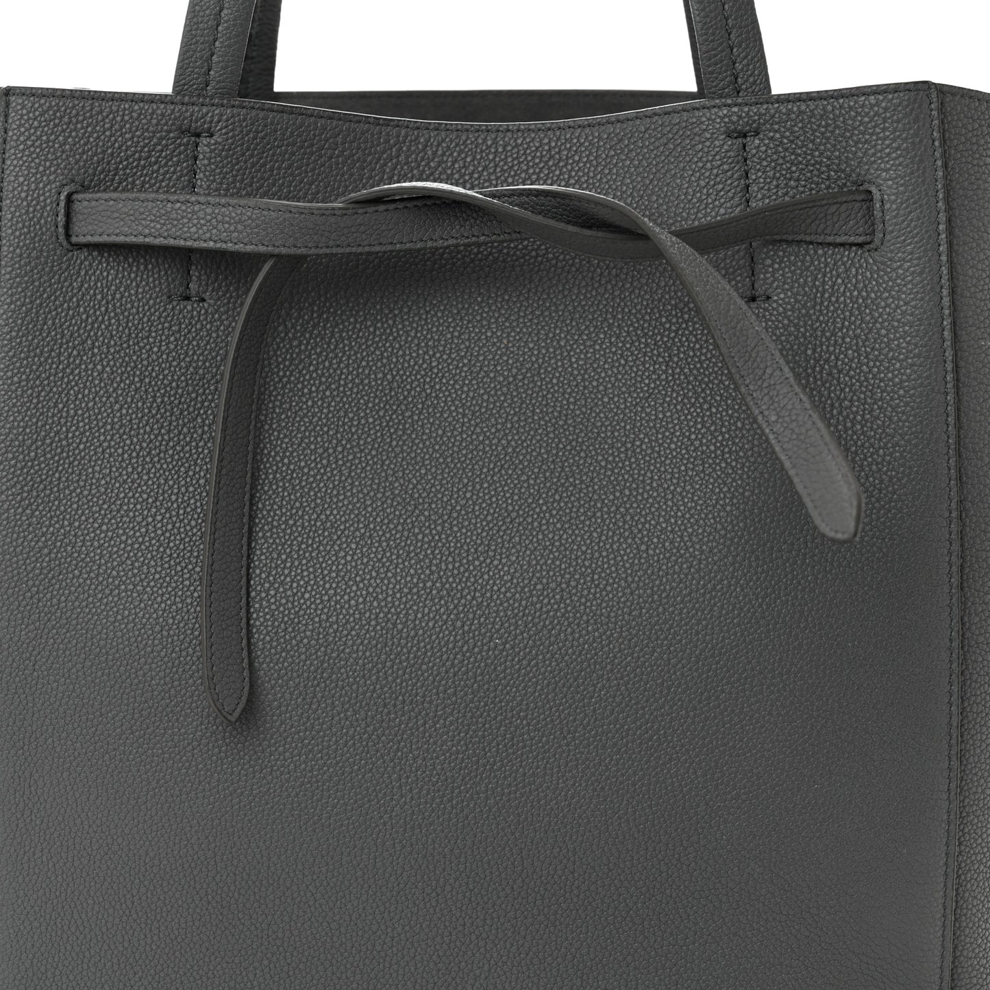 Soft Grained Calfskin Small Belt Cabas Phantom Grey