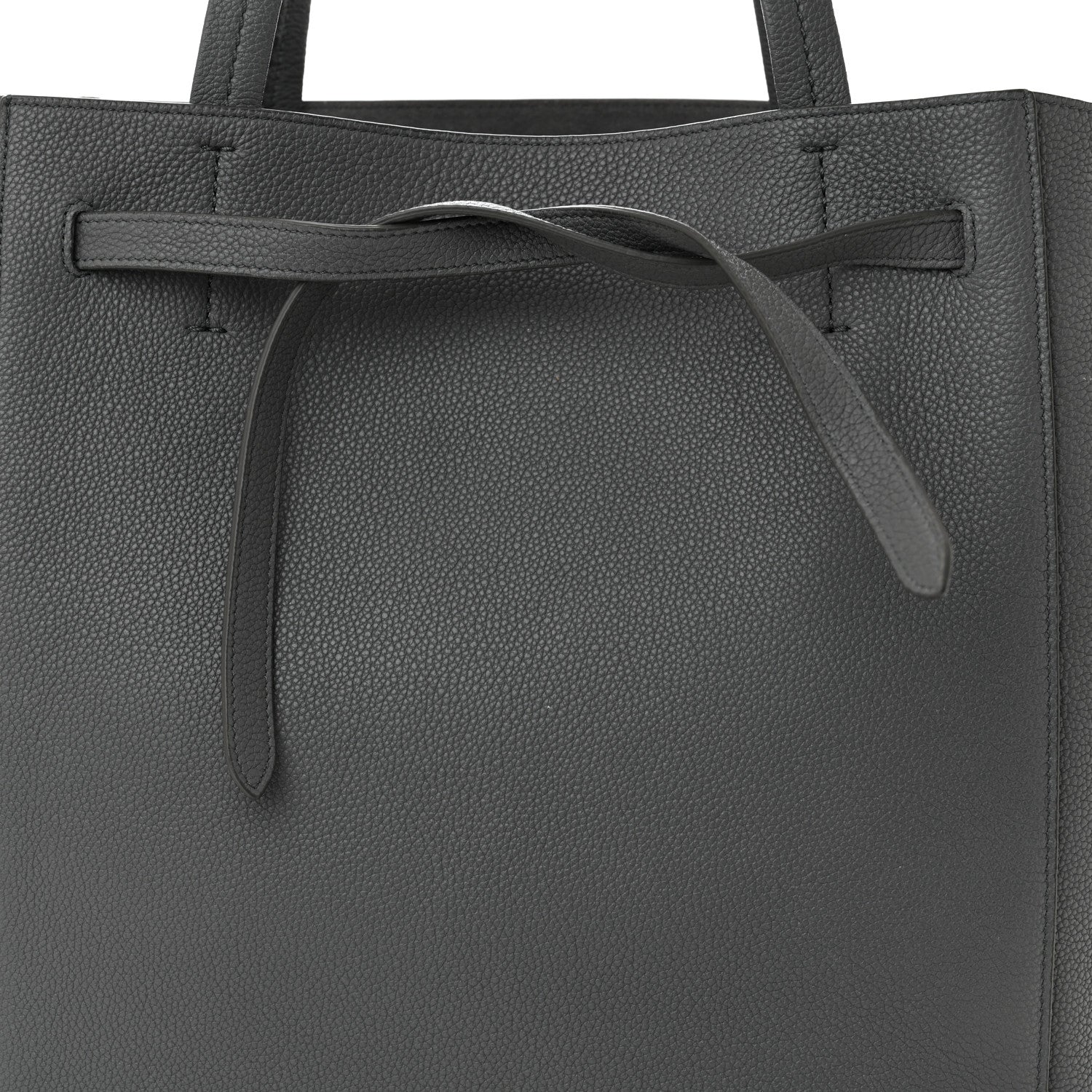 Celine Soft Grained Calfskin Small Belt Cabas Phantom Grey 8 of 10