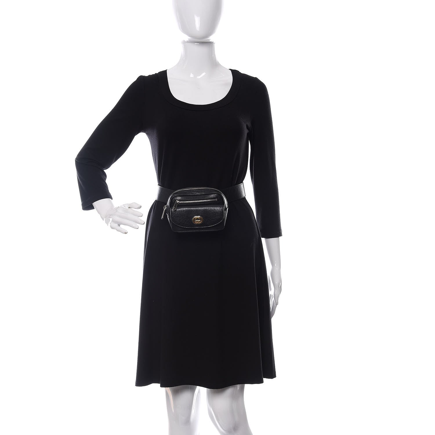 Gucci Fluffy Calfskin Mini Morpheus Belt Bag 70 28 Black 3 of 23