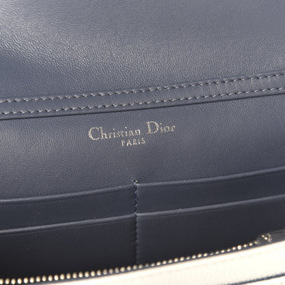 Christian Dior Grained Calfskin Diorama Wallet on Chain Pouch White 8 of 10
