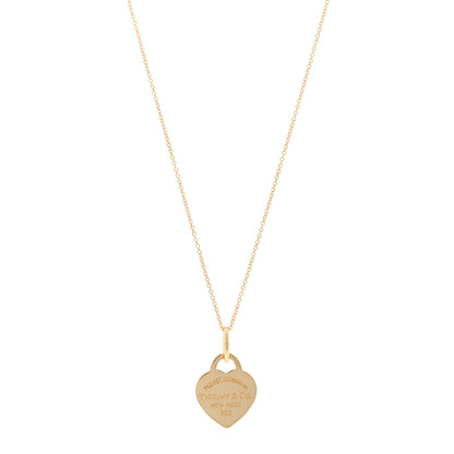 Tiffany 18K Yellow Gold Return to Tiffany Heart Tag Pendant Necklace 1 of 6