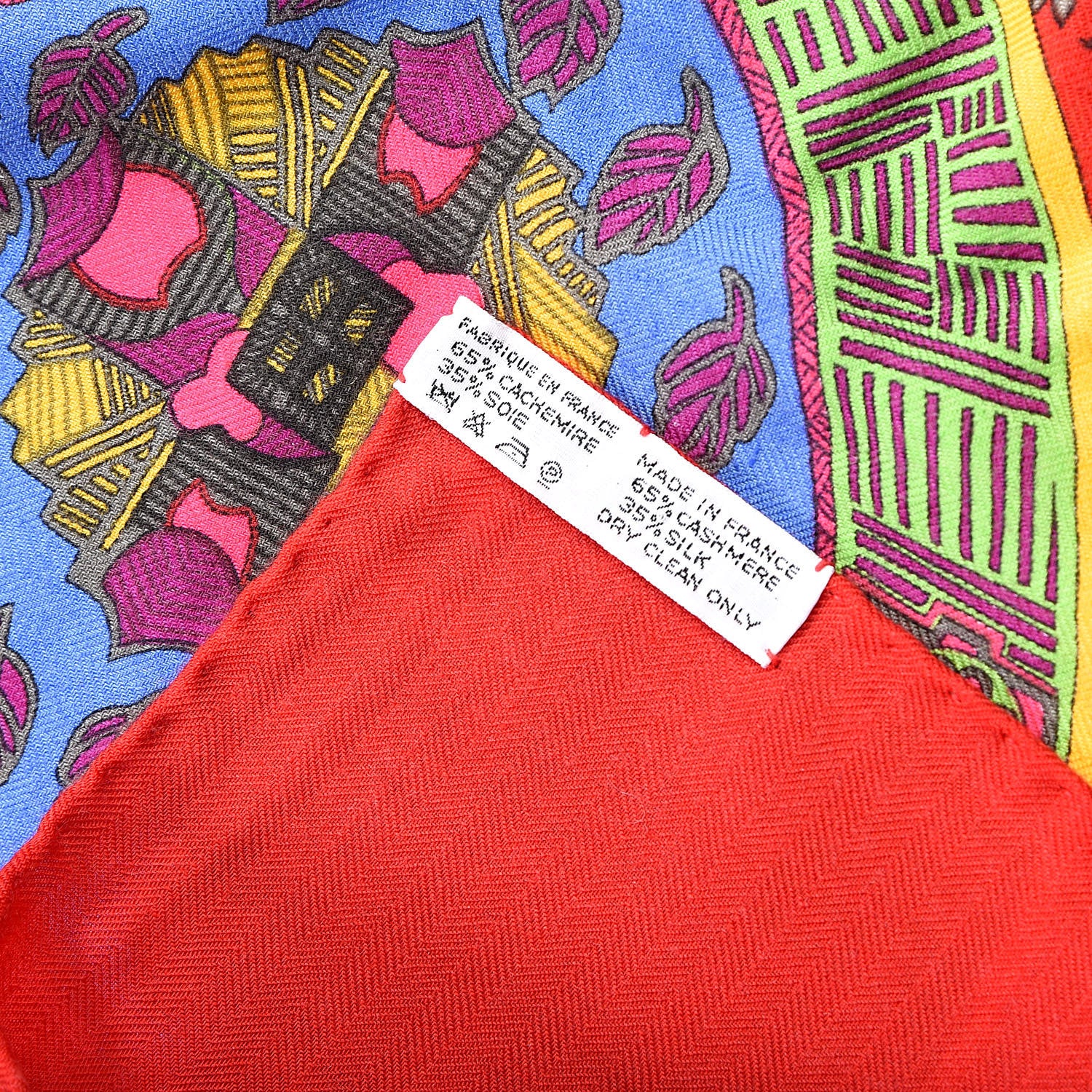 Hermes Cashmere Silk Art Des Steppes 140 Shawl 6 of 6