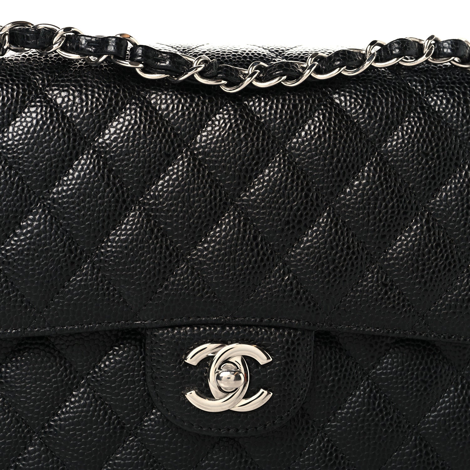 Chanel Caviar Quilted Medium Double Flap Black 8 of 14