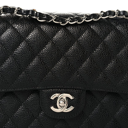 Chanel Caviar Quilted Medium Double Flap Black 8 of 14