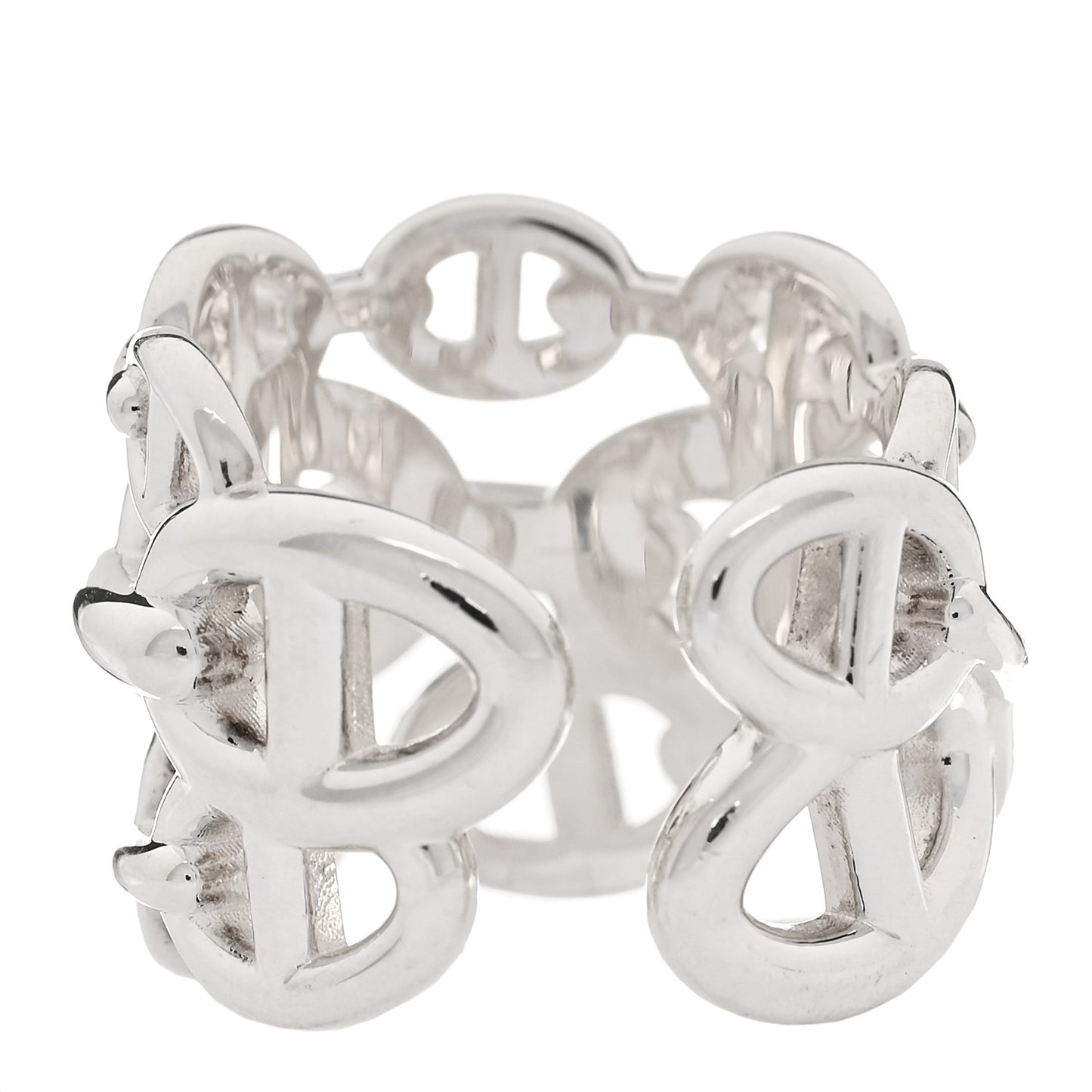 Sterling Silver GM Chaine d'ncre Enchainee Band Ring 53 6.25