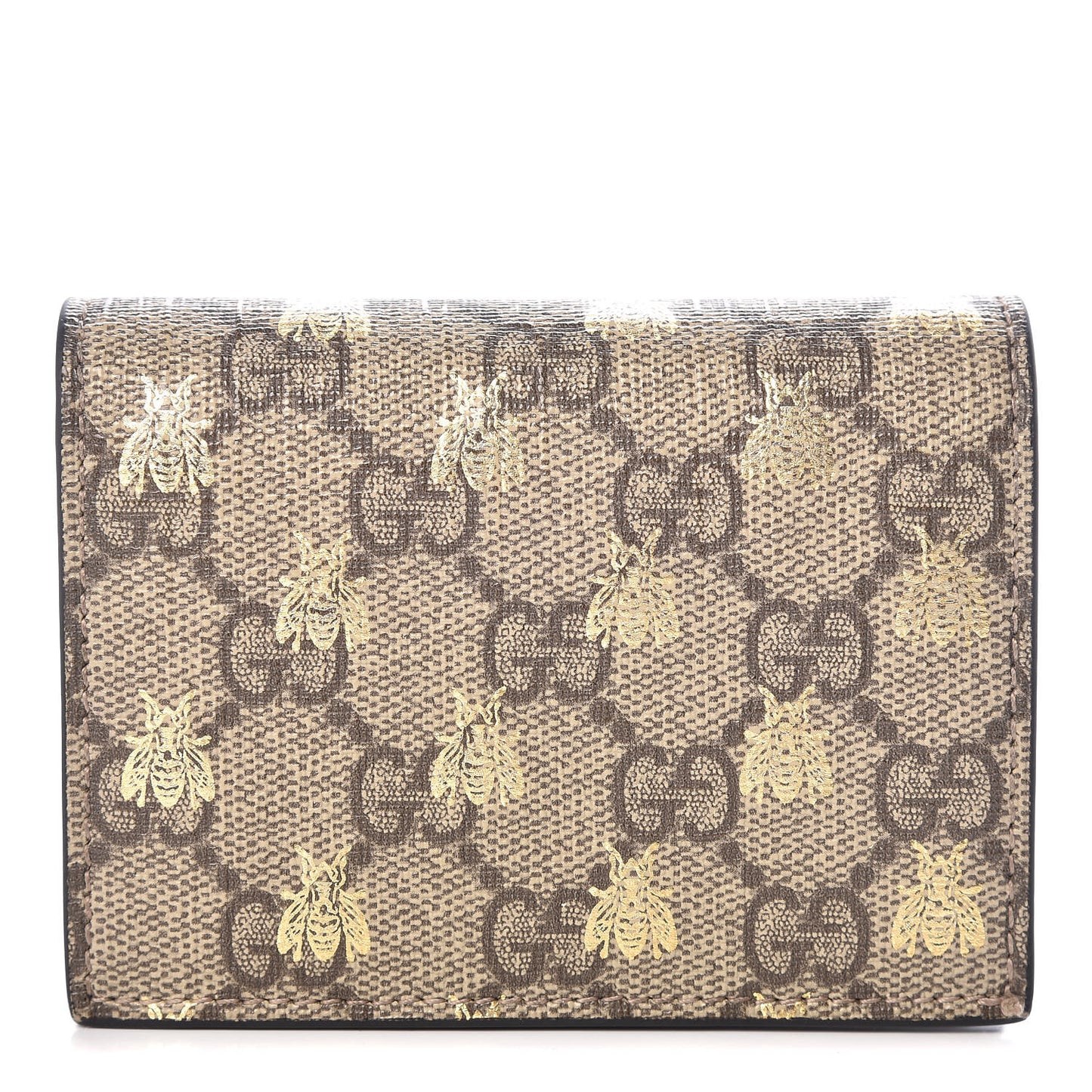 GG Supreme Monogram Bee Print Card Case
