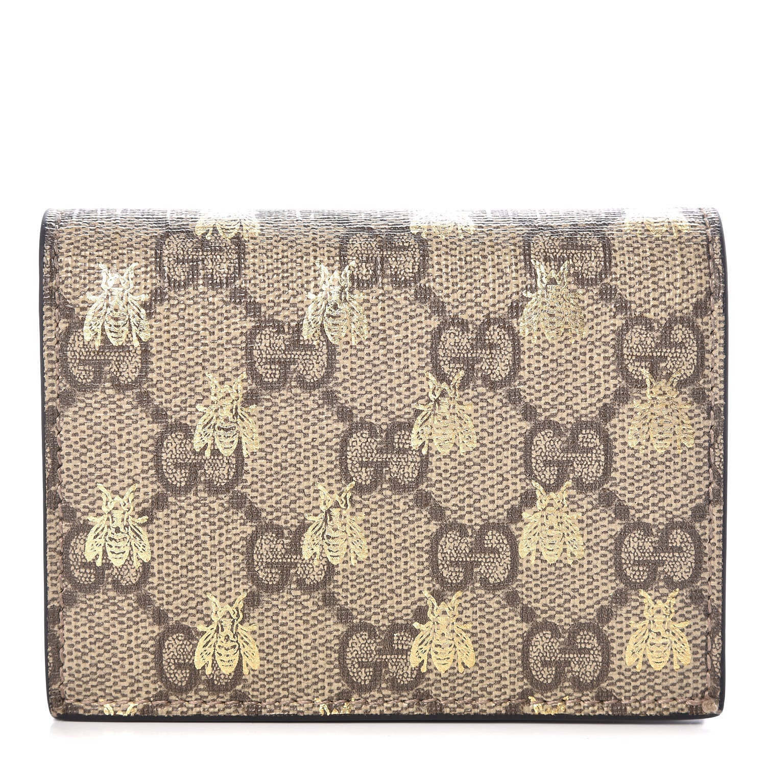 Gucci GG Supreme Monogram Bee Print Card Case 1 of 9