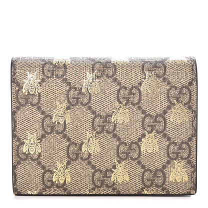Gucci GG Supreme Monogram Bee Print Card Case 1 of 9