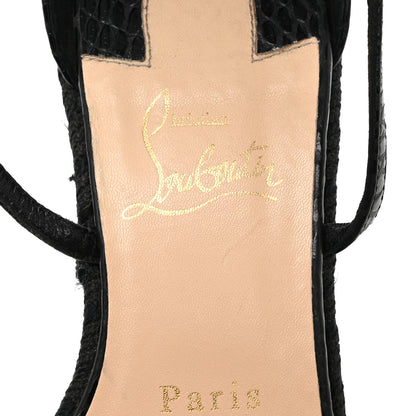 Christian Louboutin Cotton Braided Calfskin Bodrum 110 Wedge Sandals 37 Black 8 of 9