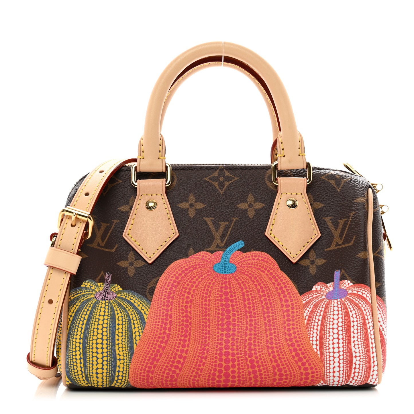 LV X YK Monogram Pumpkins Speedy Bandouliere 20