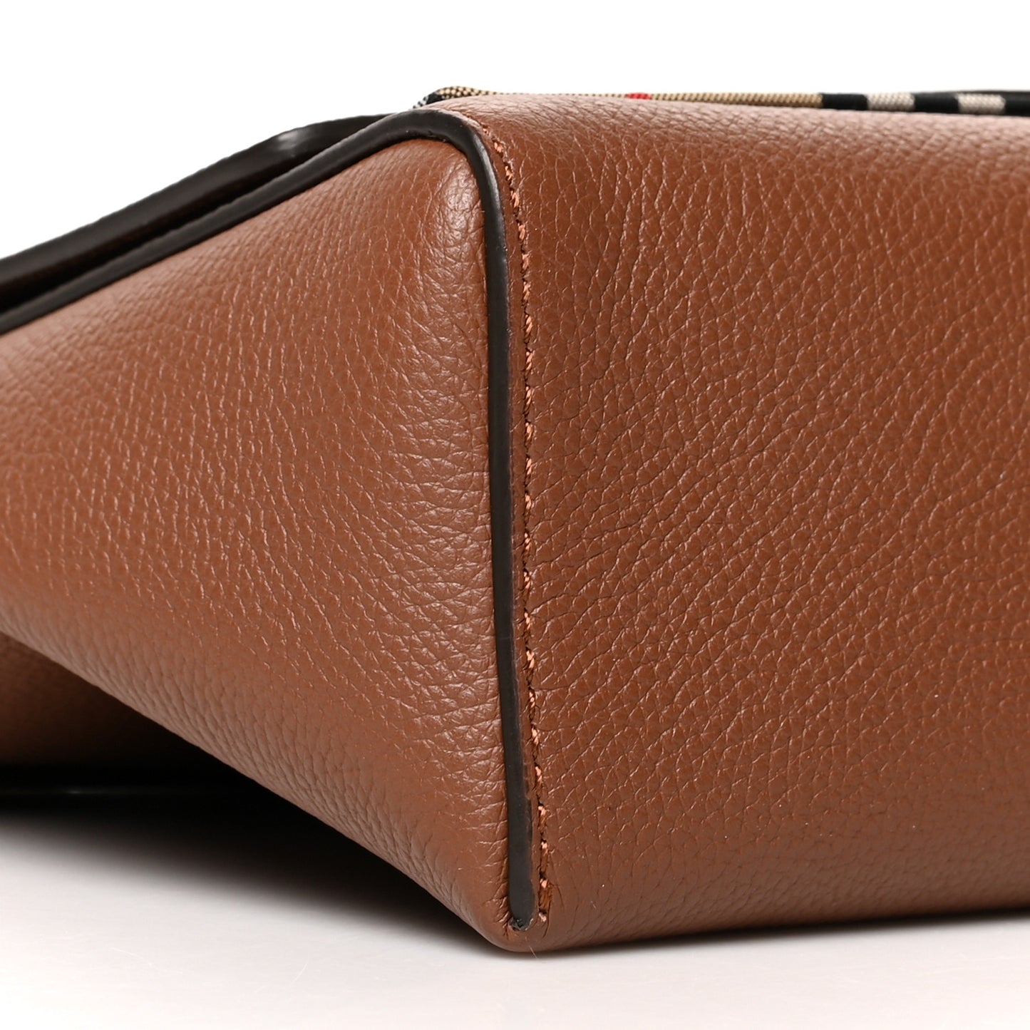 Calfskin Vintage Check Note Crossbody Bag Tan