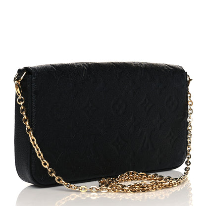 Louis Vuitton Empreinte Pochette Felicie Chain Wallet Black 4 of 10