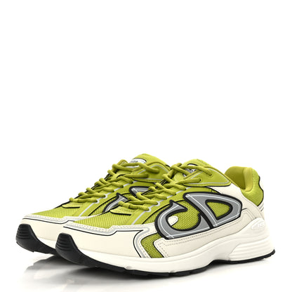 Christian Dior Technical Mesh Calfskin Mens B30 Sneakers 43 Green Grey 3 of 8