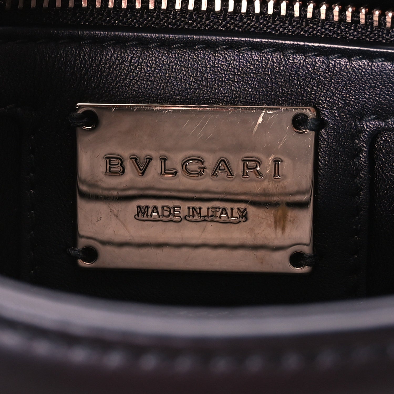 Bulgari Calfskin Matelasse Small Serpenti Cabochon Shoulder Bag Black 6 of 10