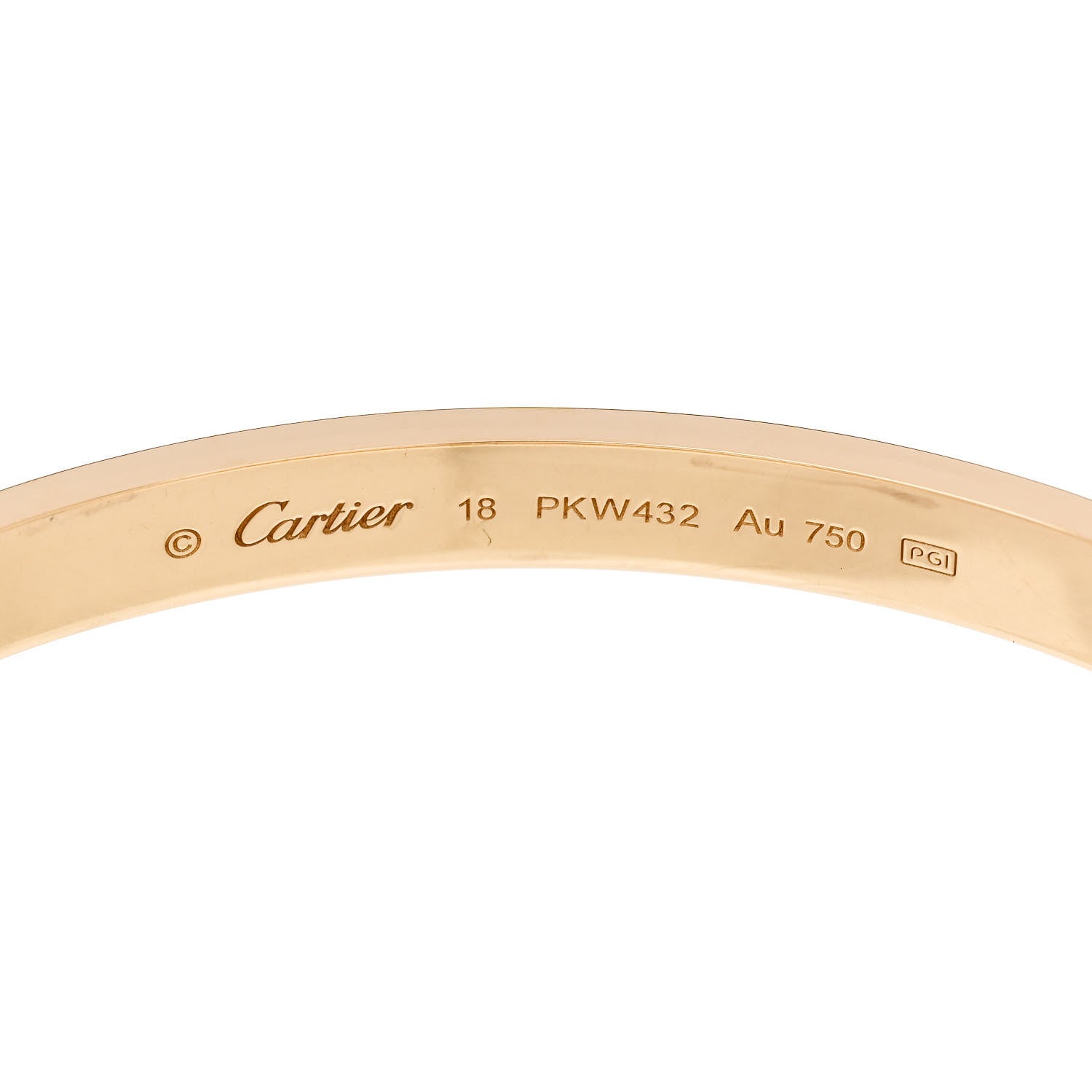 Cartier 18K Yellow Gold LOVE Bracelet 18 5 of 6