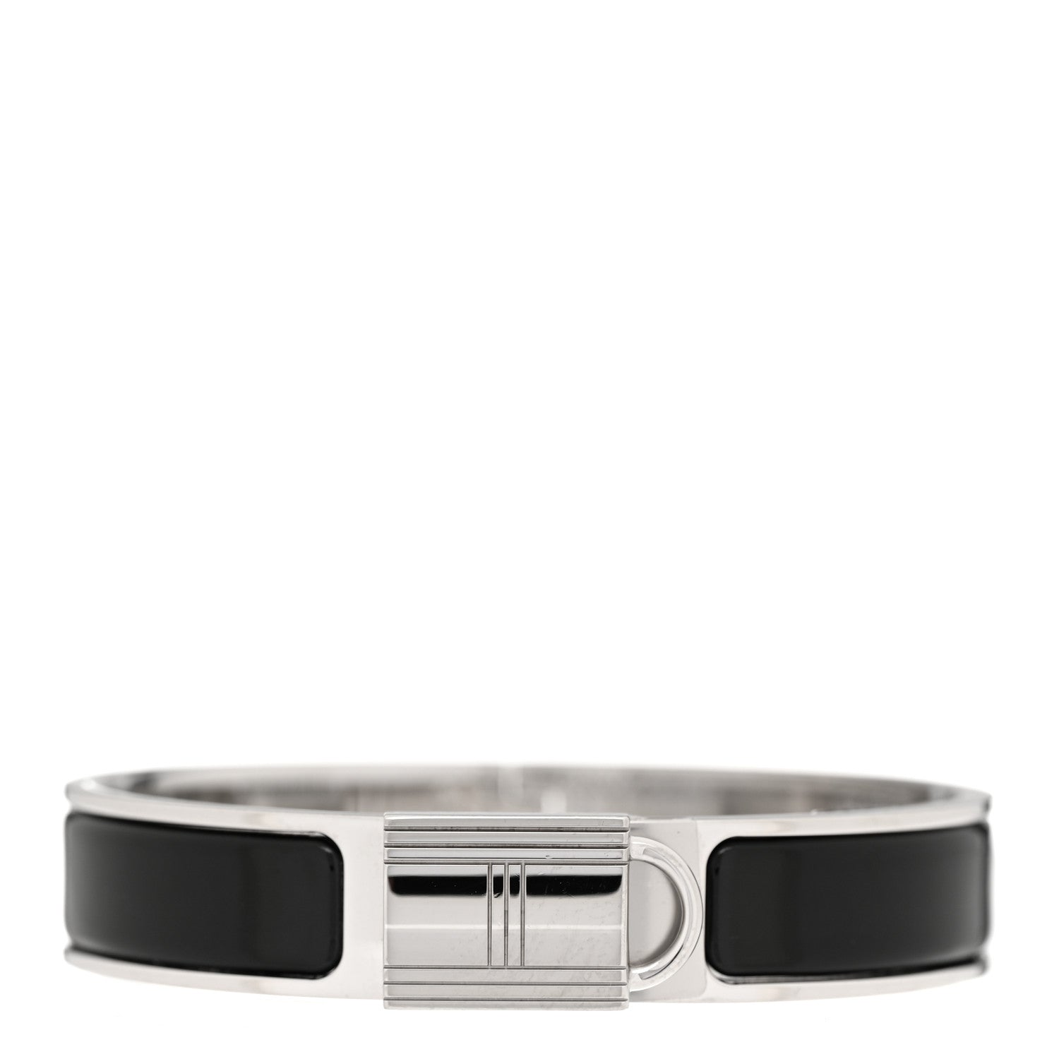 Hermes Enamel Narrow Clic Cadenas Bracelet PM Black 1 of 4