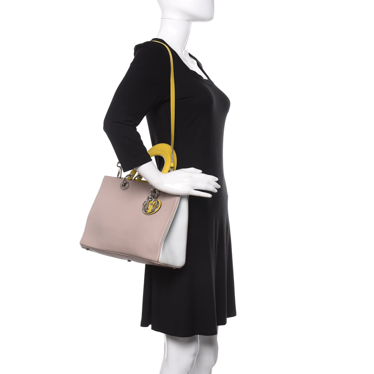 Christian Dior Smooth Calfskin Medium Tri-Color Diorissimo Tote 2 of 16